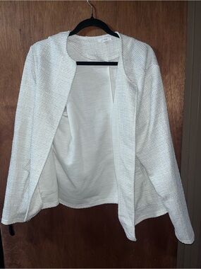 Maurices Cream Textured Open-Front Cardigan